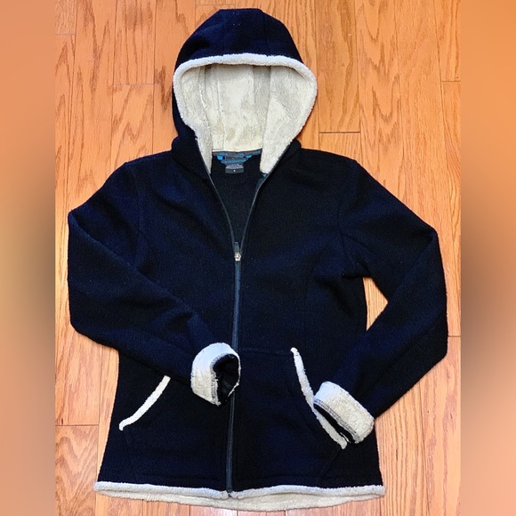 Women’s Small Black KUHL Alfpaca Full Zip Thumb Hole Fleece Hoodie - Picture 4 of 14